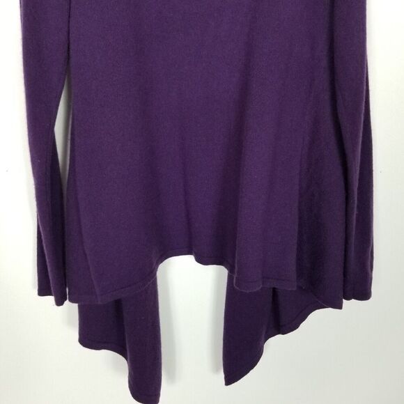 Black Saks Fifth Avenue Women Cashmere Cardigan Sweater Sz S Purple Open - Picture 6 of 7